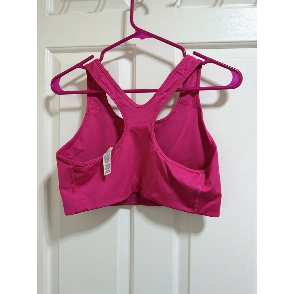 Nike Sports Bra Womens XL Pink Pullover Gym Fitness Yoga Activewear